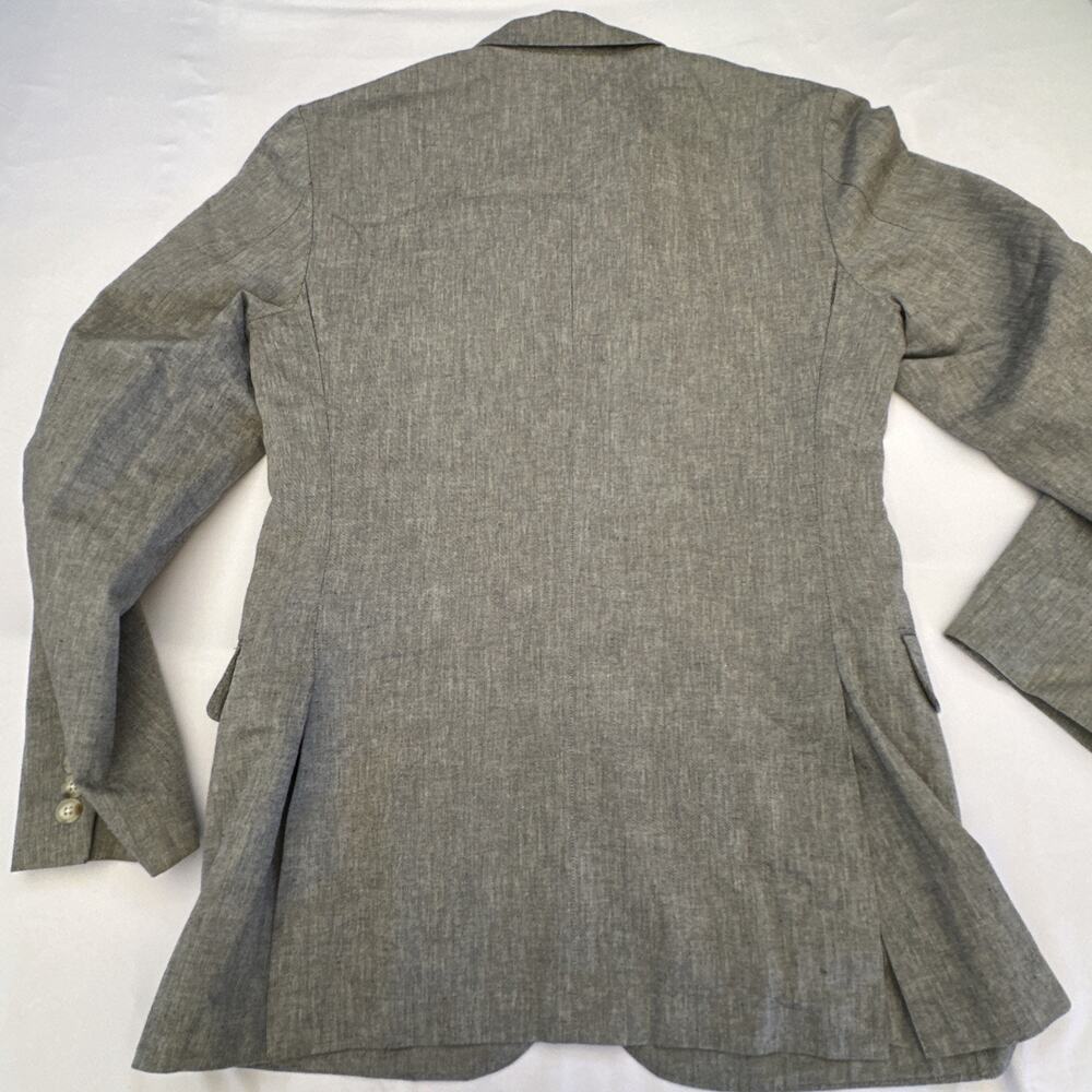 J Crew Ludlow Blazer Mens 36R Gray Somelos Cotton Linen Sport Coat - Picture 14 of 16